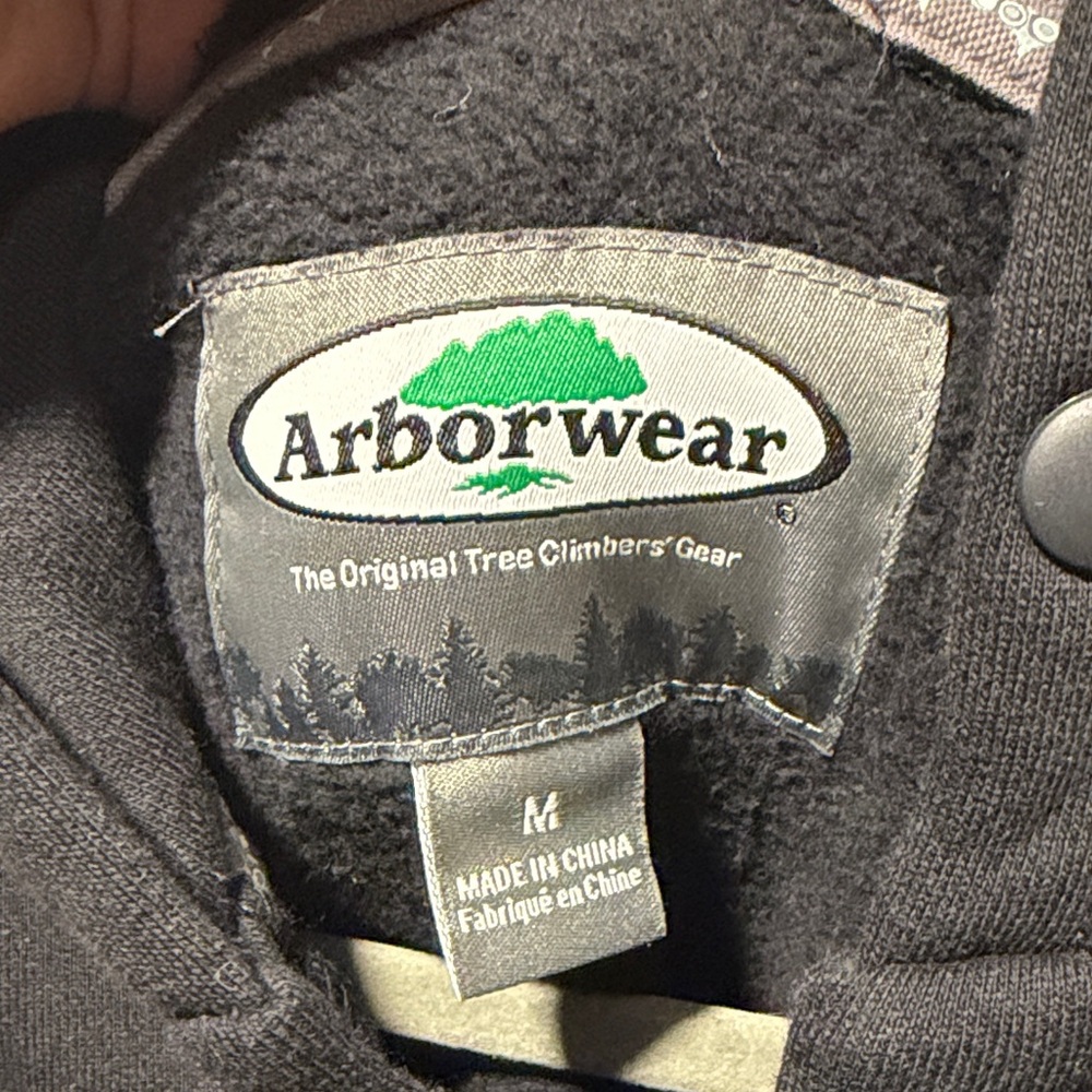 NWT Arborwear Double-Thick Heavyweight Hooded Sweatshirt With Snap Neck Collar - Picture 2 of 5